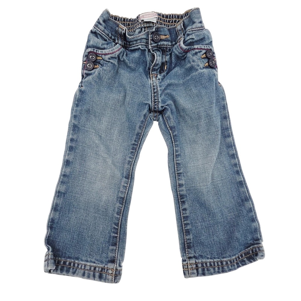 Old Navy Jeans Toddler‎ Girls 18-24 Months Medium Wash Elastic Waist Denim Y2K